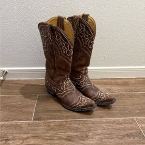 Old Gringo Brown Embroidered Cowboy Boots
